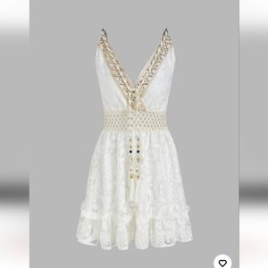 NWT White lace cider dress